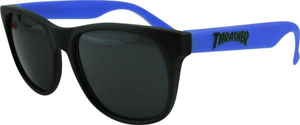 THRASHER LOGO SUNGLASSES BLK/BLU