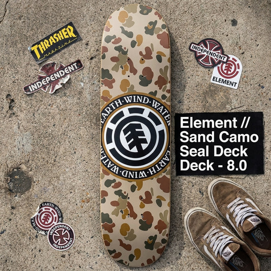Beyond the Board: Unpacking the Element // Sand Camo Seal Deck - 8.0 — SPARX Board Co.