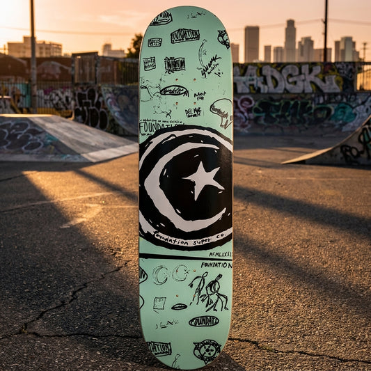 Beyond the Grind: The Message of the Foundation // Star & Moon Doodle Deck - 8.75 — SPARX Board Co.