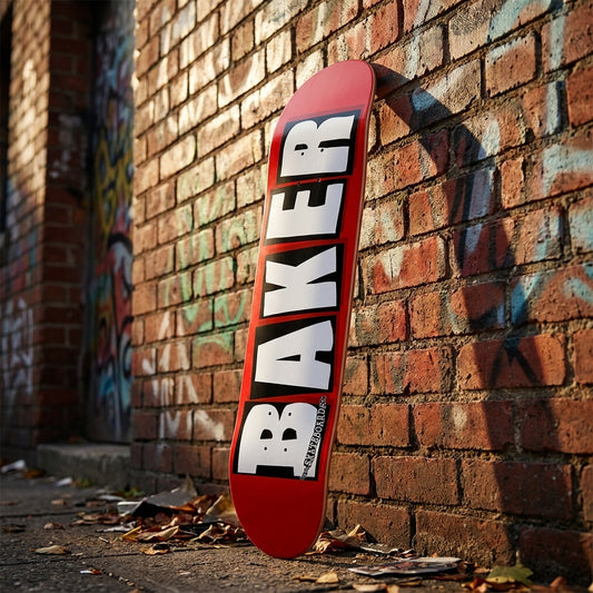 The Baker Brand Logo Deck Red/White - 8.6": More Than Just a Deck — SPARX Board Co.