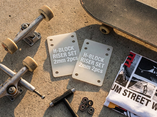 The H-BLOCK RISER SET 2mm 2pcs: Elevating Your Ride, Empowering Your Mind — SPARX Board Co.