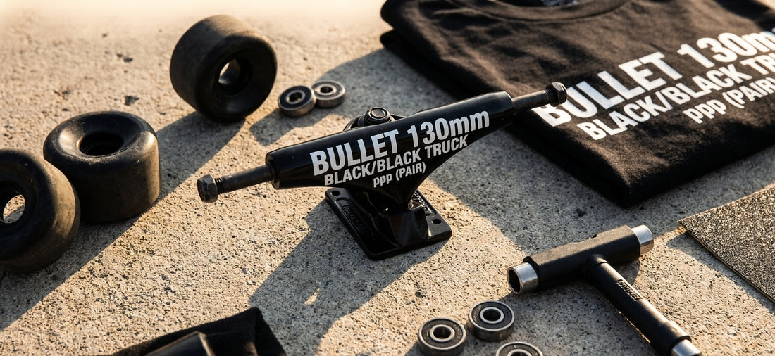 The Bullet 130mm Black/Black Truck ppp (Pair): Ride with Purpose — SPARX Board Co.