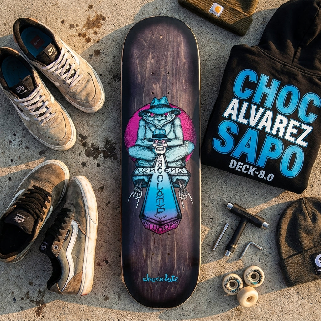 Riding the Message: 'CHOC ALVAREZ SAPO DECK-8.0' by SPARX Board Co. — SPARX Board Co.
