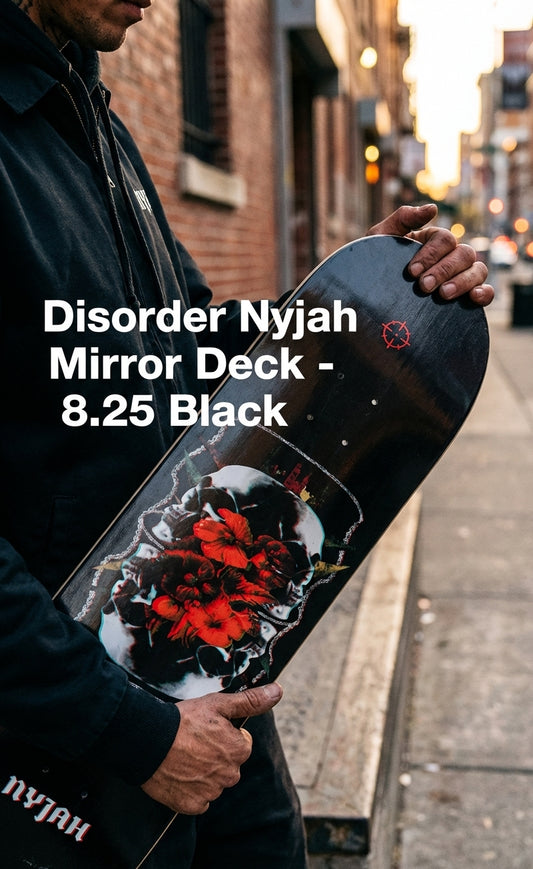 Beyond the Board: Unpacking the 'Disorder Nyjah Mirror Deck - 8.25 Black' Message — SPARX Board Co.