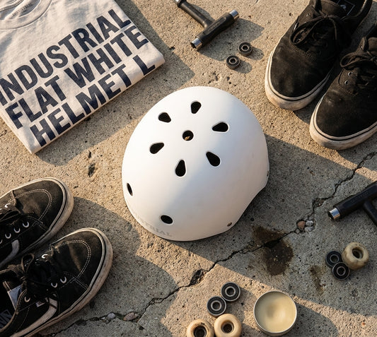 INDUSTRIAL FLAT WHITE HELMET L: A Foundational Message for Progress — SPARX Board Co.