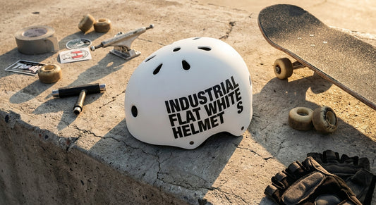 Unpacking INDUSTRIAL FLAT WHITE HELMET S: A Message for the Grind — SPARX Board Co.