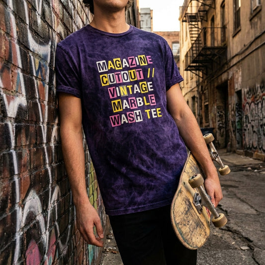 Beyond the Fabric: The MAGAZINE CUTOUT // VINTAGE MARBLE WASH TEE — SPARX Board Co.