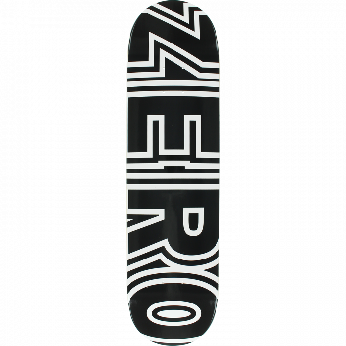 ZERO BOLD DECK-7.75 BLACK/WHT — Zero Skateboard Deck