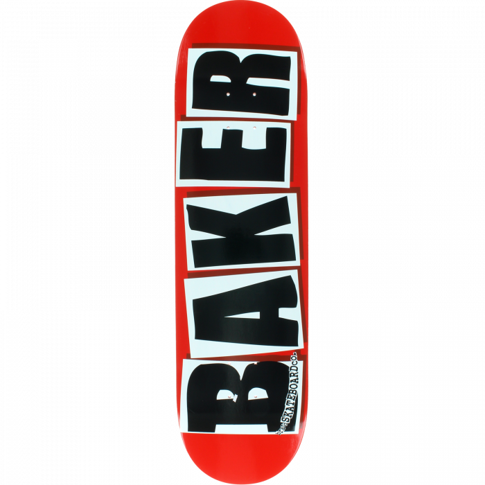 Baker Brand Logo Deck Red/Black - 8.38" — Baker Skateboard Deck