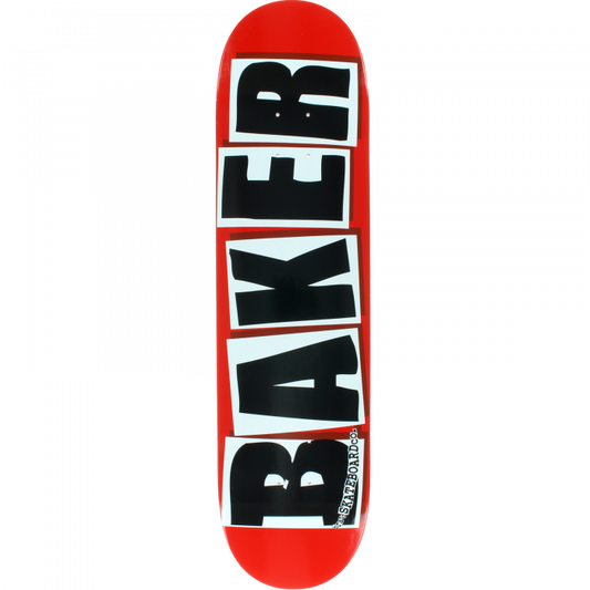 Baker Brand Logo Deck Red/Black - 7.88" — Baker Skateboard Deck