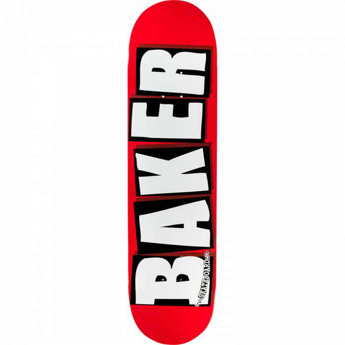 Baker Brand Logo Deck Red/White - 7.56" — Baker Skateboard Deck