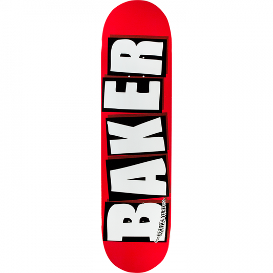Baker Brand Logo Deck Red/White - 8.25" — Baker Skateboard Deck