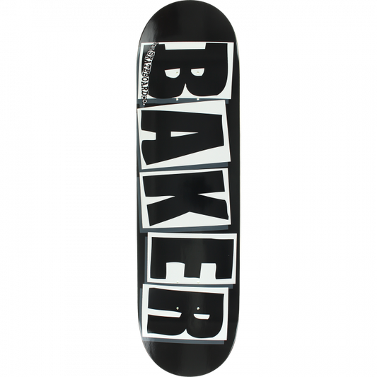 Baker Brand Logo Deck Black/White - 8.25" — Baker Skateboard Deck