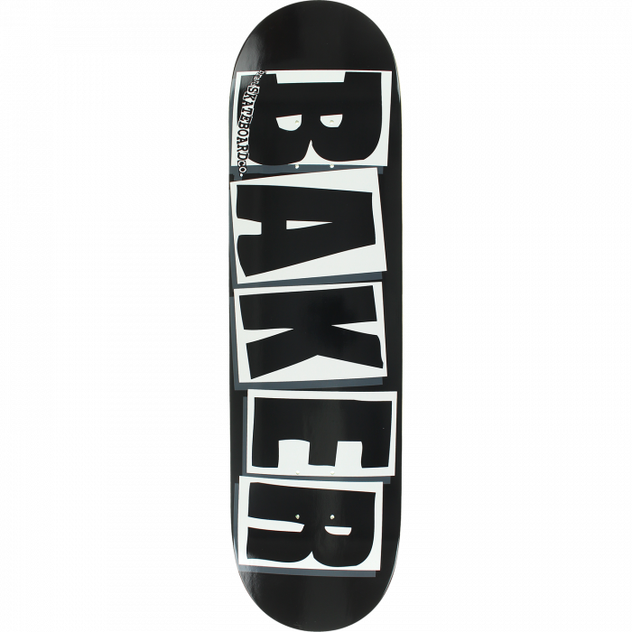 Baker Brand Logo Deck Black/White - 8.47" — Baker Skateboard Deck