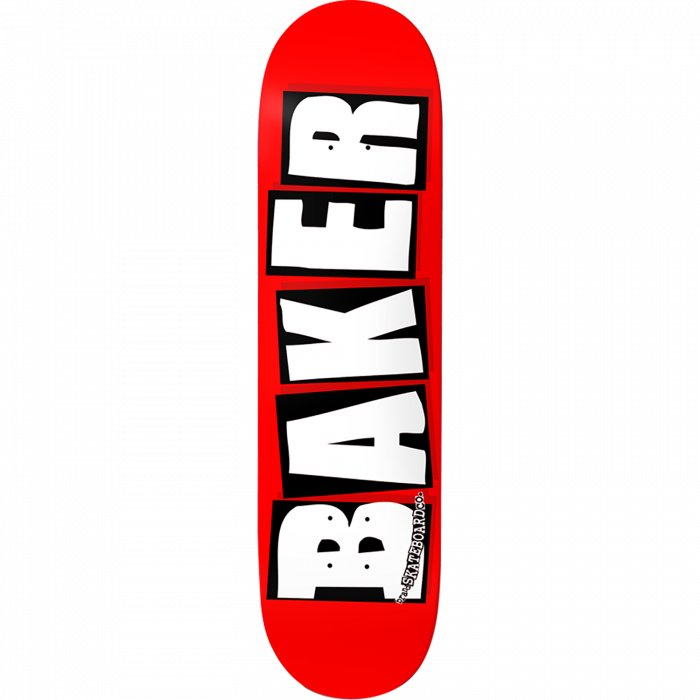 Baker Brand Logo Deck Red/White - 8.6" — Baker Skateboard Deck