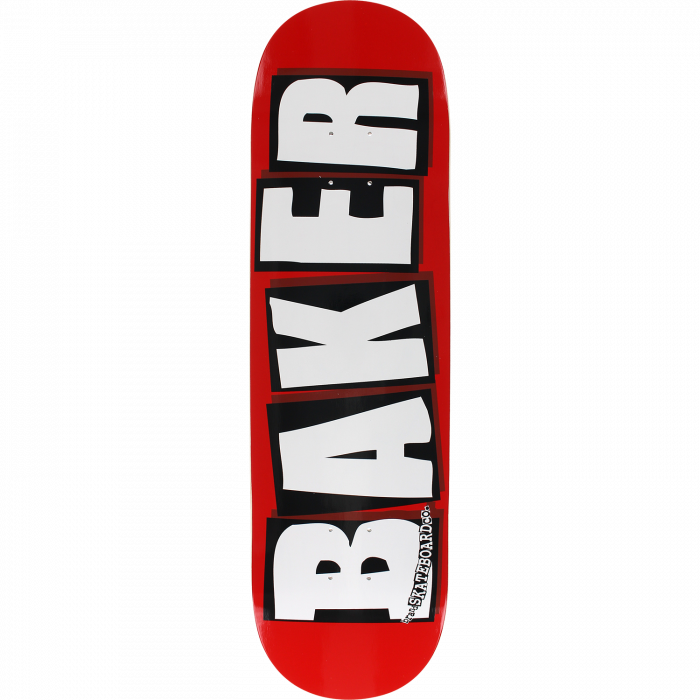 Baker Brand Logo Deck Red/White - 8.5" — Baker Skateboard Deck