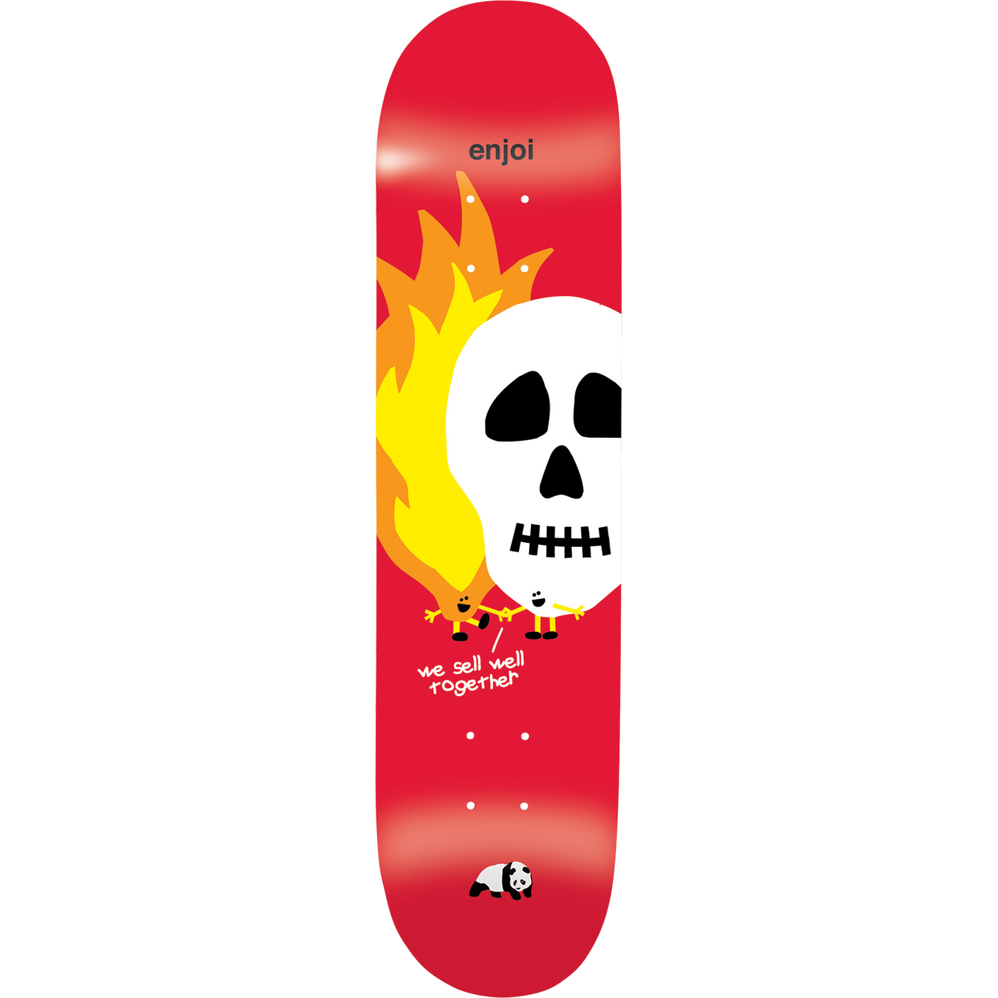 Enjoi Skulls and Flames Deck - 8.25 Red