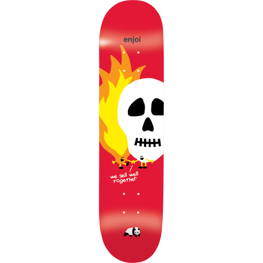 Enjoi Skulls and Flames Deck - 8.25 Red