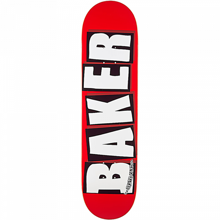 Baker Brand Logo Deck Red/White - 8.0" — Baker Skateboard Deck