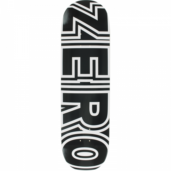 ZERO BOLD DECK-8.75 BLACK/WHT — Zero Skateboard Deck