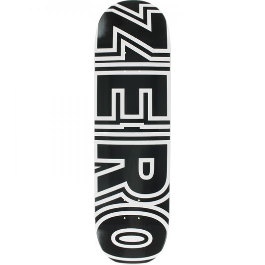 ZERO BOLD DECK-8.75 BLACK/WHT — Zero Skateboard Deck