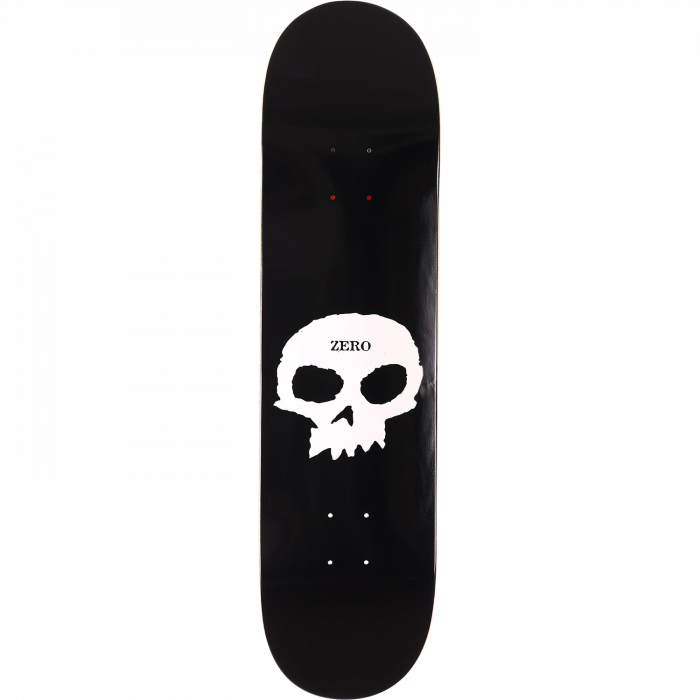 ZERO SINGLE SKULL DECK-9.0 BLK/WHT — Zero Skateboard Deck