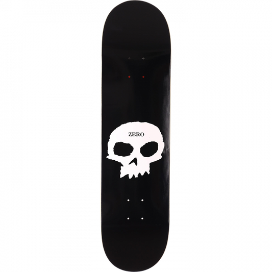 ZERO SINGLE SKULL DECK-9.0 BLK/WHT — Zero Skateboard Deck