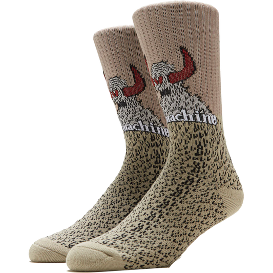 TOY MACHINE FURRY MONSTER CREW SOCKS TAN 1PR