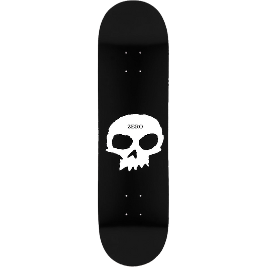 Zero Single Skull Deck - 8.0 Black/White