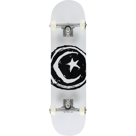 FOUND STAR & MOON COMPLETE-7.75 WHITE