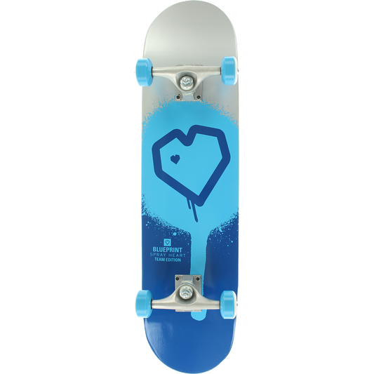BLUEPRINT SPRAY HEART COMPLETE-7.75 SILVER/BLUE