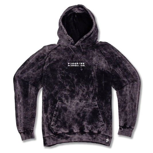 PROGRESS OVER PERFECTION // VINTAGE MARBLE WASH HOODIE