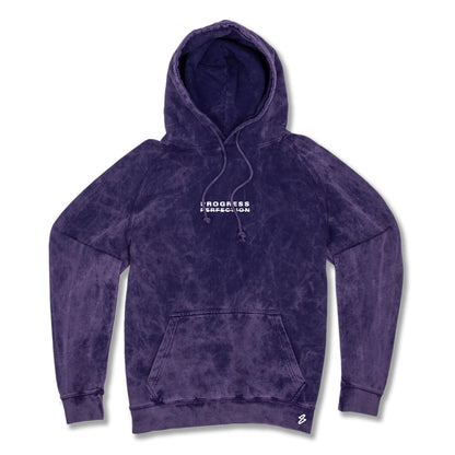PROGRESS OVER PERFECTION // VINTAGE MARBLE WASH HOODIE