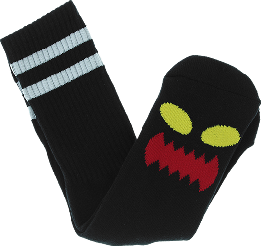 TOY MACHINE // MONSTER FACE CREW SOCKS BLACK 1pr
